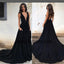Black Long Mermaid Prom Dresses, Sexy Deep V-neck Prom Dresses, Backless Prom Dresses, Charming Prom Dresses, TYP0294