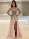 Charming Custom V neck Sleeveless Side Sleeves Most Popular Affordable High Quality Prom Dresses, TYP1156