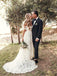 Ivory Rustic Lace Wedding Dresses Off the Shoulder Beach Wedding Dresses, TYP1215