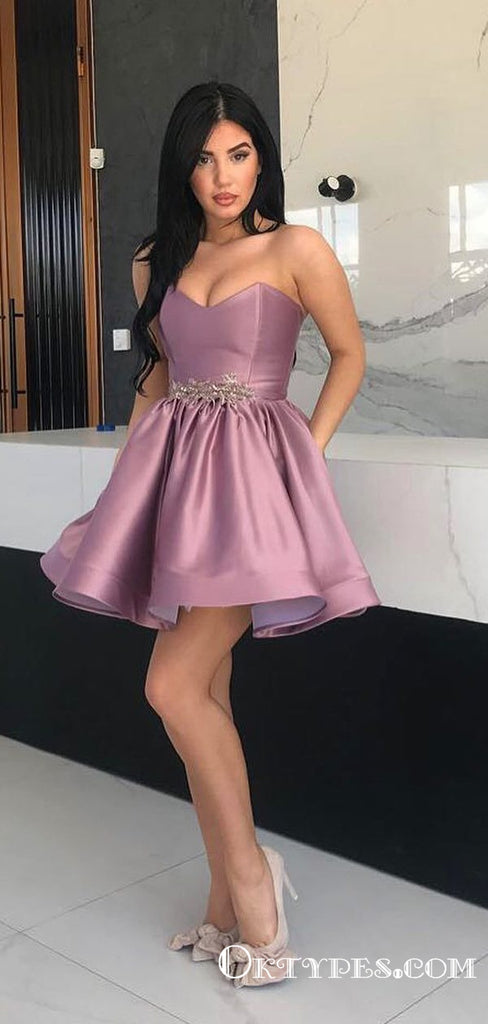 Charming Sweetheart A-line 2019 Short Cheap Homecoming Dresses, TYP2027