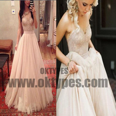 Wedding Dresses, Sweetheart Blush Bowknot Tulle with Lace Wedding Dresses, TYP0681