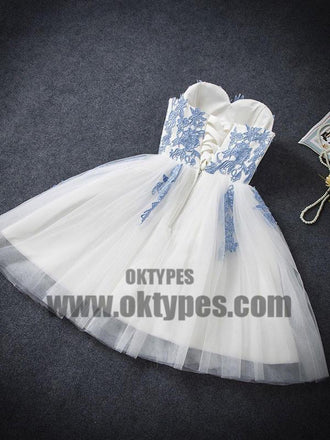 Homecoming Dress, Sexy A-line Strapless Short Prom Dress Party Dress, TYP0686