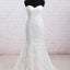 Mermaid Scoop Sleeveless Court Train Long Cheap Lace Wedding Dresses, TYP1038