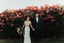 Elegant White Round Neck Short Sleeve Long Outdoor Wedding Dresses, TYP1561