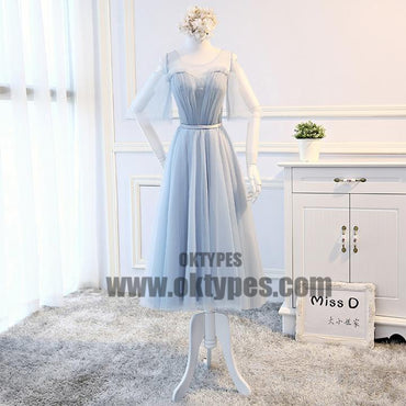 Mismatch Top Lace Tulle Bridesmaid Dresses, Pretty Bridesmaid Dresses, TYP0595