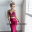 2 pieces Spaghetti Lace Top Satin Mermaid Long Prom Dresses, Sexy Prom Dresses, TYP0642