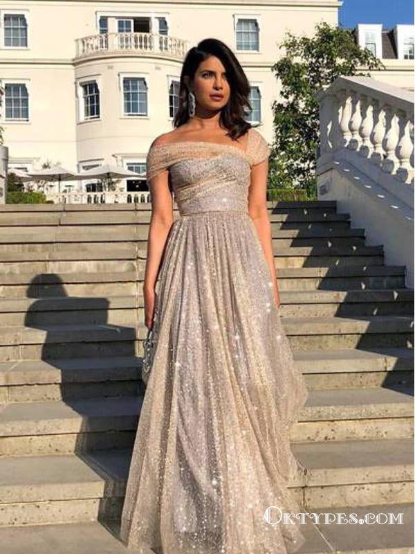 Unique Gold Sparkle Long Cheap Formal Evening Dress Prom Dresses, TYP1 Oktypes Unique Gold Sparkle Long Cheap Formal Evening Dress Prom Dresses, TYP1 Oktypes