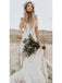 Ivory Mermaid Lace Rustic Off The Shoulder Beach Wedding Dresses, TYP1243