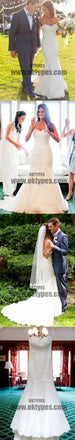 Sweetheart Lace Long Mermaid Wedding Bridal Dresses, Charming Wedding Dresses, TYP0519