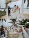 2019 Newest V-neck Lace Long Mermaid Beach Wedding Dresses, TYP1564