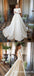 Vintage A-Line Bateau Open Back White Satin Wedding Dresses, TYP1944
